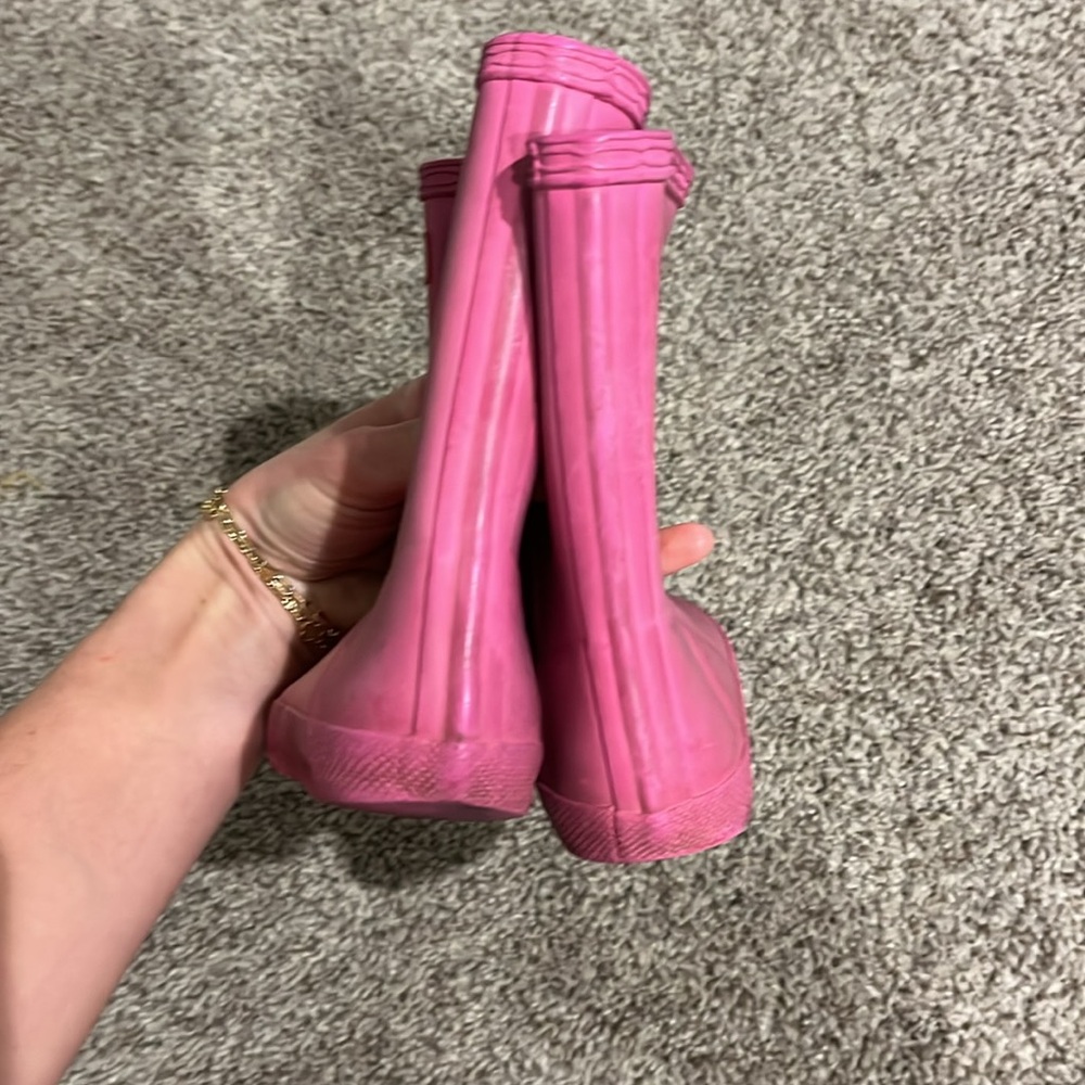 Pink Toddler Hunter Rain Boots Size 7 - Picture 5 of 8